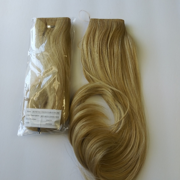 Hair 16 Medium Golden Blonde Halo Hair Extensions 2 Pieces Easy To